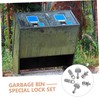 Kisangel 4sets Garbage Can Lid Lock Replacement Keys Triangle Key