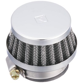 KITACO 515-0000320 Performance Air Filter for Motorcycles, Diameter 1.3 Inches (32 mm), Straight, Universal, Chrome Plated