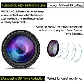 ELP 5 Megapixel Industrial USB Camera Module Aptina MI5100 CMOS 100 Degree Lens No Distortion 592X1944 USB Camera for Android Linux Windows Mac USB500W05G-FD100