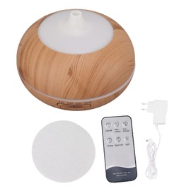 550ML Wood Grain Aromatherapy Diffuser Aroma Diffuser Ultrasound Oil Diffuser Humidifier 110‑240V Remote Control Model Light Wood Grain EU Plug