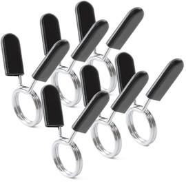 KAMIKAZE Dumbbell Clip (Spring Color, Dumbbell Plate Stopper), Barbell Shaft W Shaft (EZ Bar), Barbell Plate Stop, Diameter 1.1 inches (28 mm), Clip Type, Set of 6