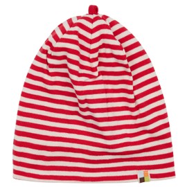 loud + proud Unisex Baby Set Tube Scarf, GOTS Certified Beanie Hat, Tomato