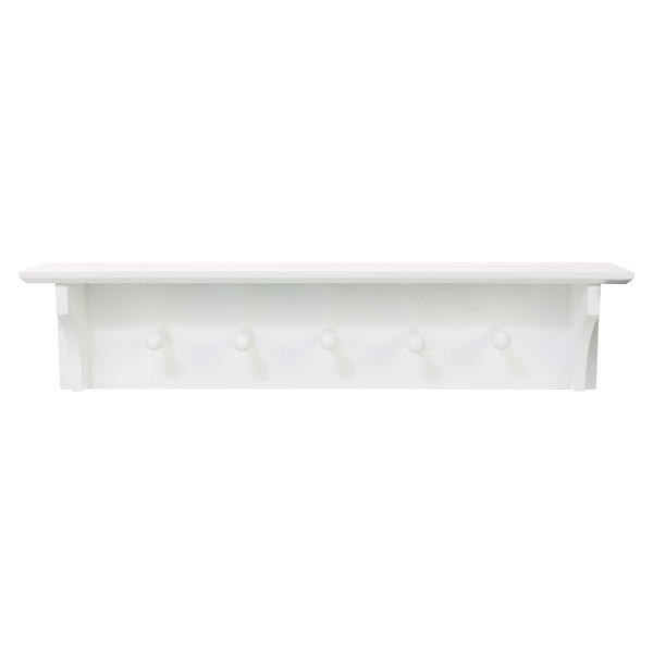 Kiera Grace 1-tier Kieragrace Traditional Floating-Shelves, 24 x 4.5 x 5.5 inches, White