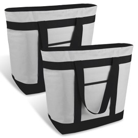 mosago 2PK Reusable Grocery Tote Bags, Insulated Cooler Shopping Bag for Women/Men, Pizza/Food Delivery Bags to Keep Food Hot/Cold for Uber Eats/Doordash, Cooler Bag for Travel/Picnic, Collapsible