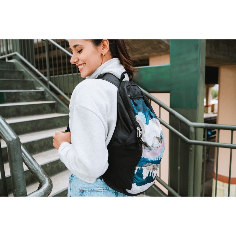 ChicoBag Travel Pack rePETe Recycled Backpack w/Built-In Pouch & Carabiner