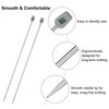 sourcing map 4Pcs 3.5mm(E) Single Pointed Knitting Needles Stainless Steel