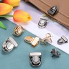 M METERXITY 5Pcs Tuck Lock Clasp Catch (30x42mm, Silver)- Purse