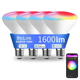 BtcLink Bright Smart Light Bulbs 13W 100W Equivalent 1300LM 2700K-6500K Tunable BR30 WiFi Color Changing Light Bulb Compatible with Alexa,Google, e26