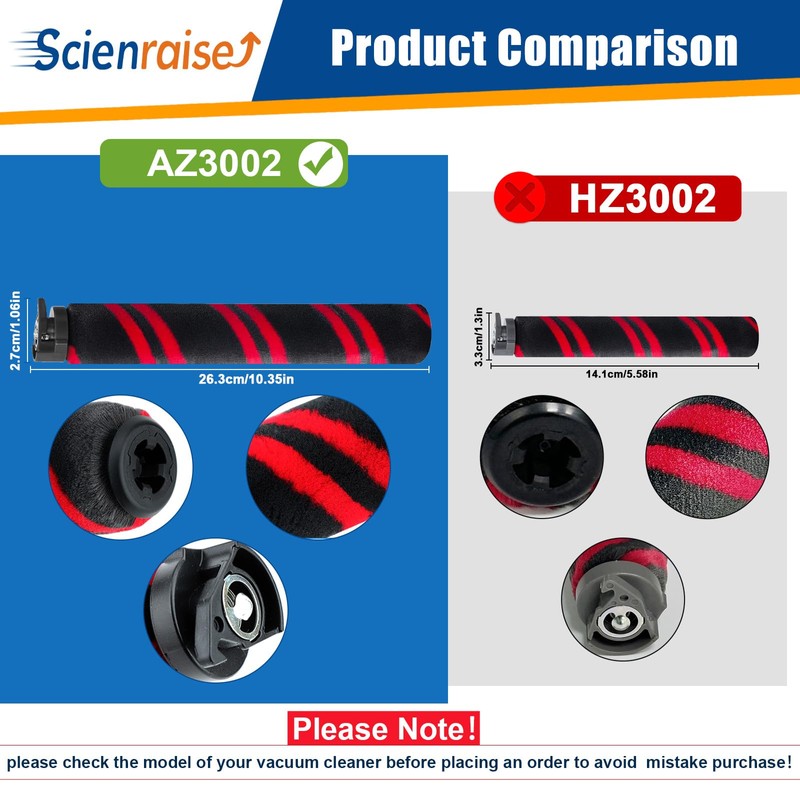 Scienraise Soft Roller Brush Replacement for Shark Stratos DuoClean AZ3000