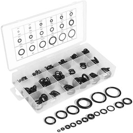 Mesee 225 Pieces Rubber O-Ring Sealing Gasket Set, 18 Sizes Black Seal Washer Seals Grommets Ring Assortment Kit for Car Auto Vehicle Plumbing Repair Accessory Replacement