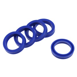 YOKIVE 5 Pcs UN Radial Shaft Seals, Industry PU Oil Seals for Hydraulic Cylinders (Blue, 18-mm ID x 24-mm OD 5-mm Width)
