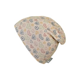 Sterntaler Baby Girl Hat Baby Beanie Hat Hearts, beige