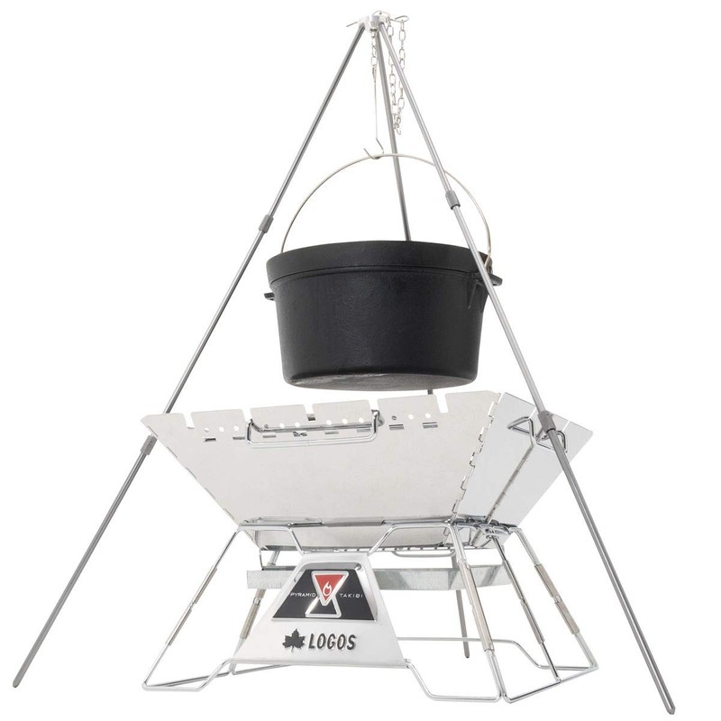 Logos 81063125 Mini Tripod, Wide, Silver, Approx. Width 23.6 x