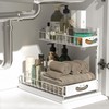 Uninol Under Sink Organizer with Pull-Out Drawers,Kitchen Sink Organizer,2 Tier