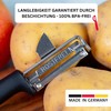 Westmark Gallant Peeler, Plastic/Stainless Steel, Black/Red/Silver, 16.5 x 3.7 x