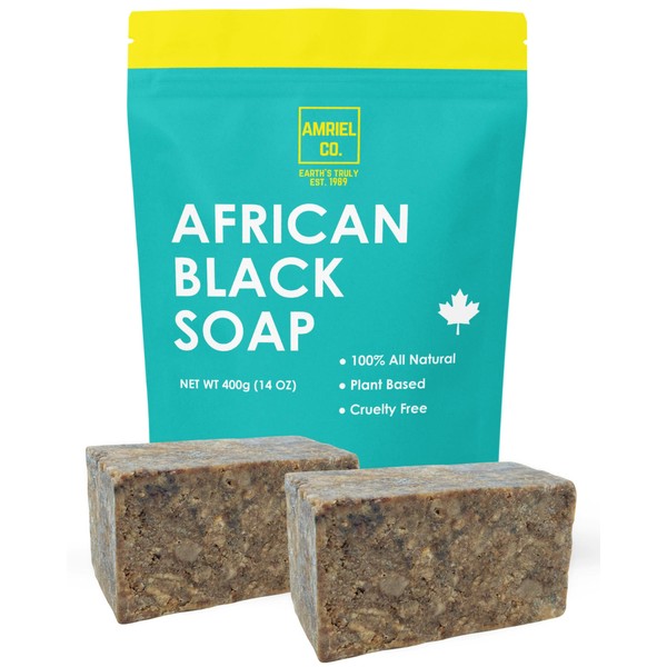 African Black Soap |200g x2| 400g Total| 100% Natural, Plant-Based,