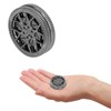 Hollow Hub Pattern Haptic Coin, Fidget Slider Coin Metal Fidget