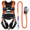Fall Protection Premium Safety Harness with Shock Absorbing Lanyard, Vented