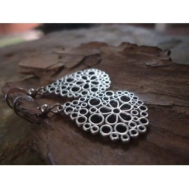 Flowered dew drops: decorated drop earrings