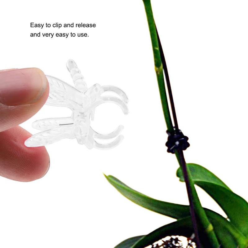 Haofy 100PCS Plant Support Orchid Clips Vine Plant Clips, Garden