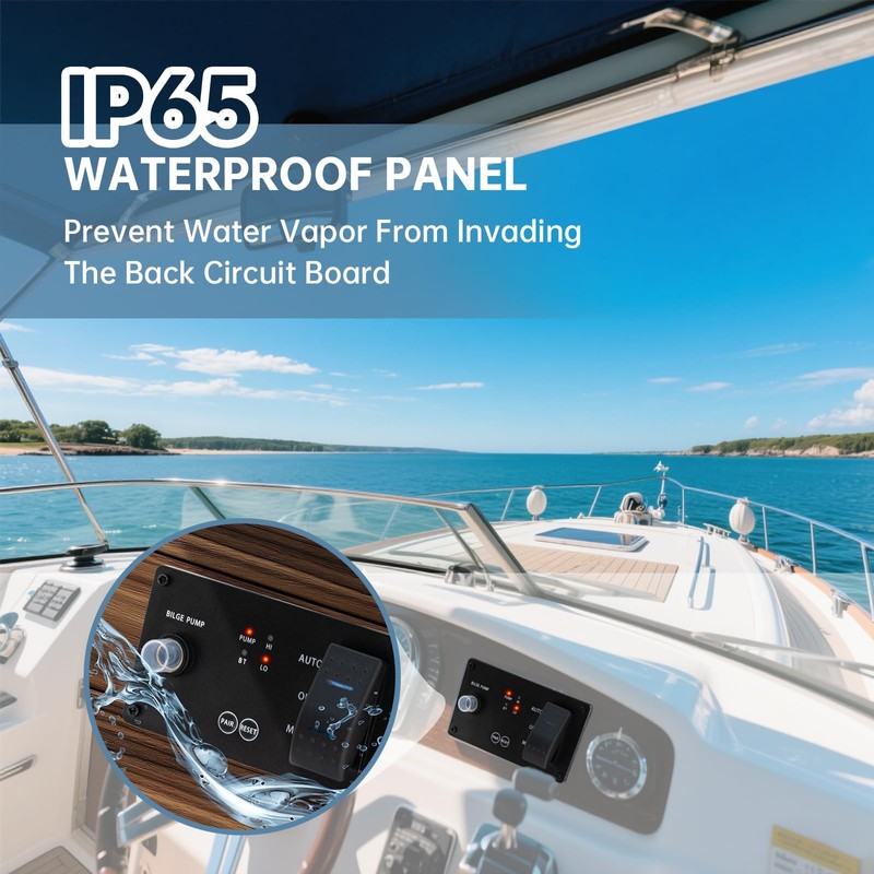 Bilge Pump Switch with Intelligent Water Level Sensor, Zuomeng Bluetooth