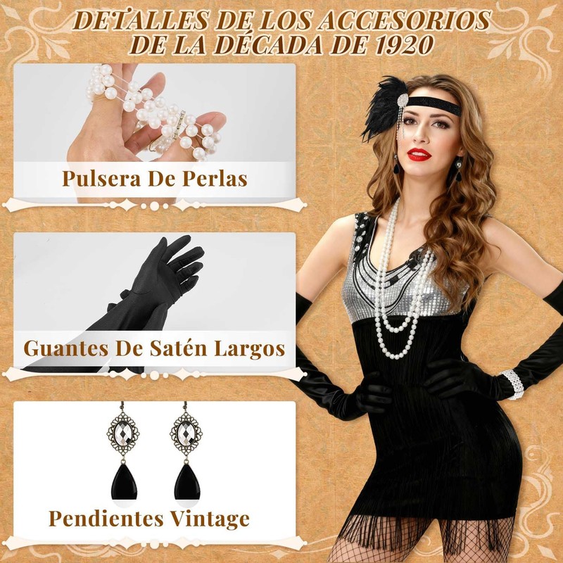 Lukovee Diadema Gatsby de Años 20 para Mujer, Accesorios de