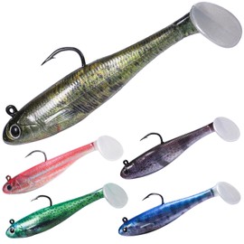 TABKSOLA Rubber Bait Set, 9.5 cm/12.7 g Premade Rubber Bait, Realistic Bait for Salt and Freshwater, Gift for Anglers (5 Pack)