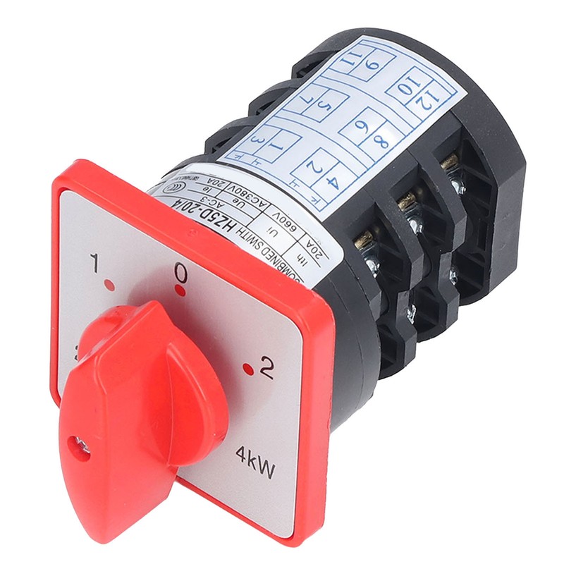 BERM Changeover Switch Rotary Knob 3 Pole 3 Position Accessory