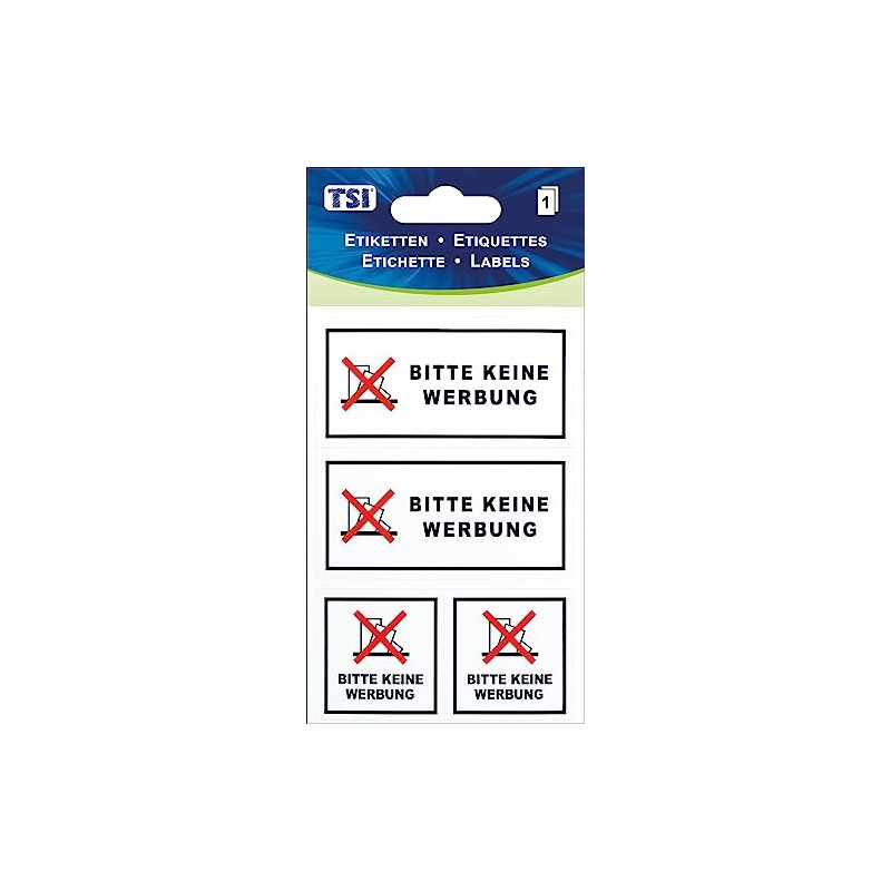 TSI 55304 No Junk Mail Alert ID Label Print on