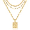 KissYan Gold Layered Necklace Set for Womens, 14K Gold Plated