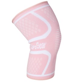 RiptGear Knee Compression Sleeve Women - Knee Support and Compression Knee Brace for Women Working Out For Pain, Running (Medium, Pink (1 Pack))