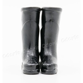 1Pair Black 1/12 Miniature Rubber Boots Dollhouse Garden Accessories，Dollhouse Accessories，Dollhouse Accessories
