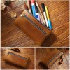 Pencil Case, Leather, Pen Case Pouch, High Quality, Large Capacity,