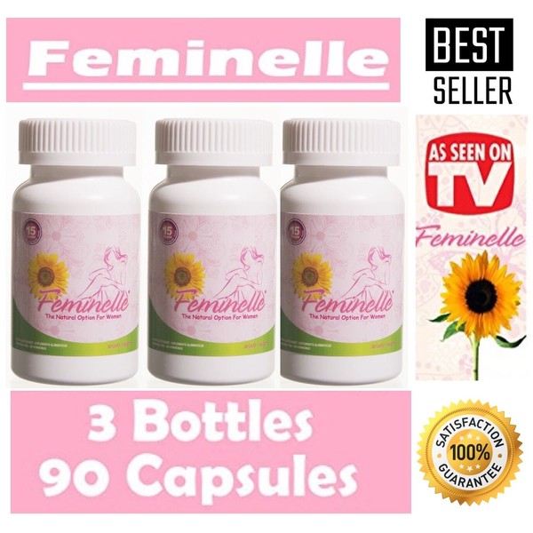 3 Feminelle Menopause Relief Control 90 Capsules COMBATIR SINTOMAS DE MENOPAUSIA