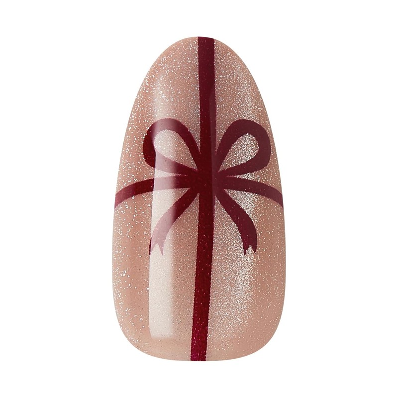 KISS imPRESS Holiday Press On Nails Almond, ‘Wrap Me Up’,
