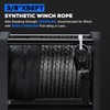 Synthetic Winch Rope Kit, 3/8" x 92ft 26500LBS Blue+Black Winch