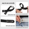 ITLXJR No Buckle Elastic Belt, Stretch Invisible Belt for Jeans,