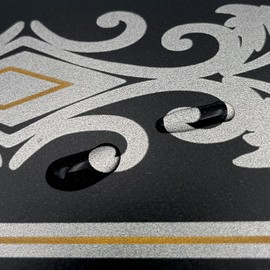 Yifasy Silver Damask Wallpaper Border Roll Black Wall Decor Paper Sheet Peel and Bathroom Stick Skirting Line Tiles PVC Sticker Waterproof