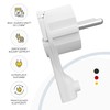 Safety angle plug, extra flat with bracket, plastic, 8 mm