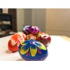 12 Wooden Easter Eggs Hand Painted with Hanger Handmade from