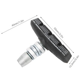 Bicycle Brake Pads, 1 Pair 55 mm Arc-shaped Foldable Bicycle Brake Pads Bicycle V Brake Rubber Brakes for Folding Bikes, Mountain Bikes, Road Bikes