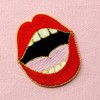 Lady's Sexy Red Lips Patch Embroidered Mouth Badge Iron On