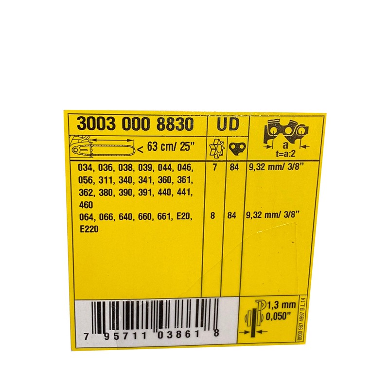 Stihl 33RS-84 2PK, 3/8" .050 Gauge, 84 Drive Links, 25",