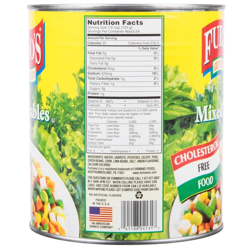 Mixed Vegetables - #10 Can - 6/Case TableTop King