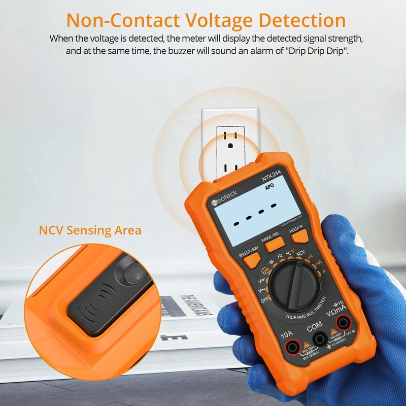 Neoteck 6000 Counts Digital Multimeter with NCV and TRMS Auto