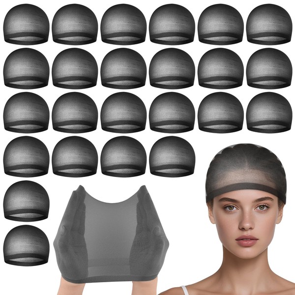 PLULON 24 Pcs Wig Cap for Women, Mesh Stocking Wig
