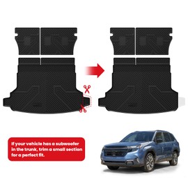 LASFIT Cargo Mat & Backrest Mats for Subaru Forester 2025 (Not Fit Hybrid), All Weather TPE Custom Fit Easy Clean Durable Trunk Mat for Forester 2025 Base/Premium/Sport/Limited/Touring Cargo Liner