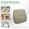 FZJDSD Tan Driver & Passenger Side Bottom Perforated Microfiber Leather