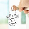 Aurmonigo Happy Birthday Gifts Keyring - Inspirational 40th Birthday Gift