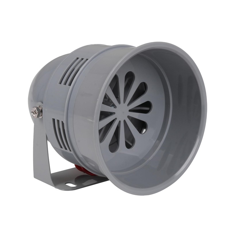 Mxfans AC110V MS-290 Grey Plastic Mini Motor Siren Sound Alarm